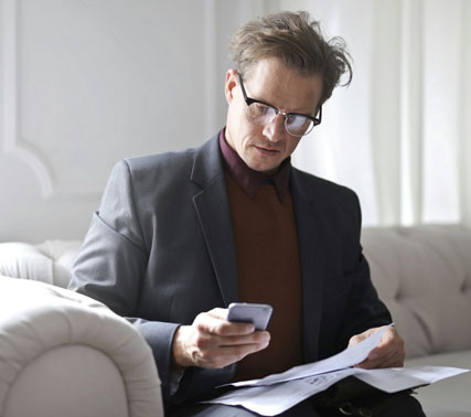 A student learning with technology