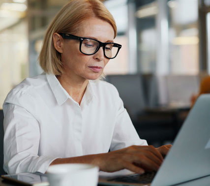 A student learning with technology